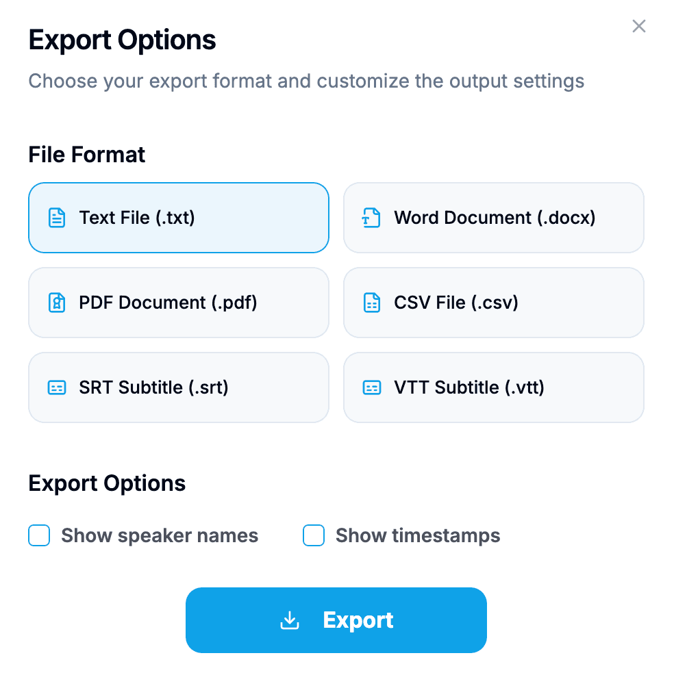 Export and Share