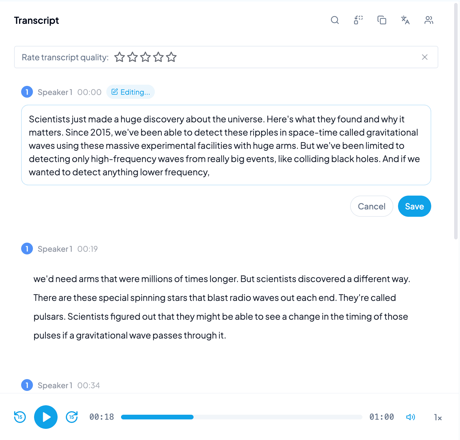 Audio & Video Transcription